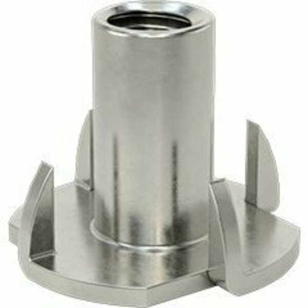 Bsc Preferred Tee Nut Insert for Wood 316 Stainless Steel 1/4-20 Thread Size 0.606 Installed Length, 5PK 90973A103